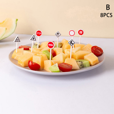 Lind merihobu auto lossi kirjad lehed jõulude loominguline lõbus multifilm puu kahvel hambaork Bento lõunad peokaunistus