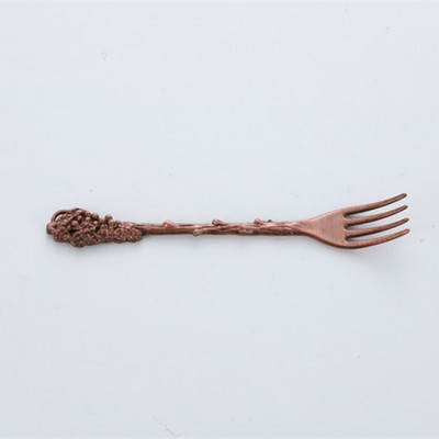 Nerūdijančio plieno vaisių šakutė vynuogių rankena Retro vaisiai šakutės salotos desertinis pyragas ledai užkandžiai šakutės virtuvės stalo reikmenys