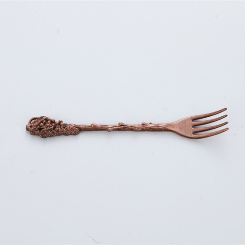 Nerūdijančio plieno vaisių šakutė vynuogių rankena Retro vaisiai šakutės salotos desertinis pyragas ledai užkandžiai šakutės virtuvės stalo reikmenys