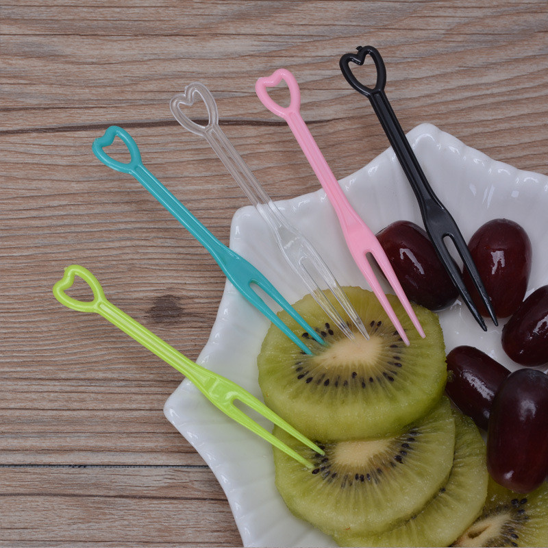 100db Gyümölcsvilla 9cm Mini Gyermek Snack Torta Desszert Étel Gyümölcs Pick Fogpiszkáló Bento Ebéd Party Dekoráció Ingyenes kiszállítás