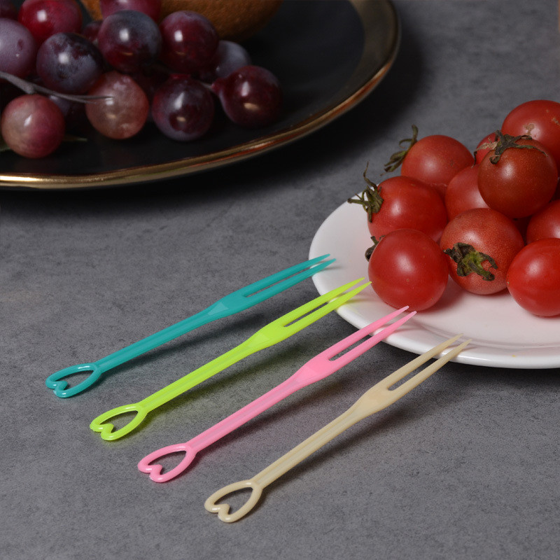 100db Gyümölcsvilla 9cm Mini Gyermek Snack Torta Desszert Étel Gyümölcs Pick Fogpiszkáló Bento Ebéd Party Dekoráció Ingyenes kiszállítás