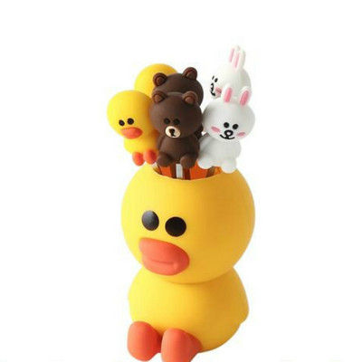 6kom/set Vilica za voće Slatka animirana patka, zec Vilica od nehrđajućeg čelika, dječje torte, desertne vilice, dekoracija kuhinjskog posuđa za zabavu