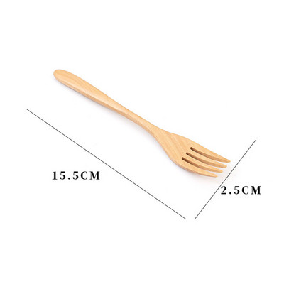Prirodna drvena vilica Bambus Kuhinjski alat za kuhanje Prijenosno posuđe Vilice za voćnu salatu Japansko posuđe Alati za kuhinjsko posuđe