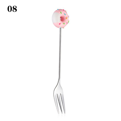 Mini spurgos mielas nerūdijančio plieno spurgos desertinis šaukštas šakutė Kava ledinis vakarienės stalo indai kreminiai saldainiai virtuvės indai kūdikiams vaikams