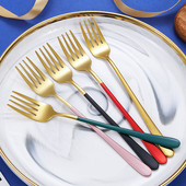 Duga ručka, stol za voće, vilice, nehrđajući čelik, kampiranje, bento posuđe, restoran, vilica za salatu, odrezak, kuhinjski pribor za jelo