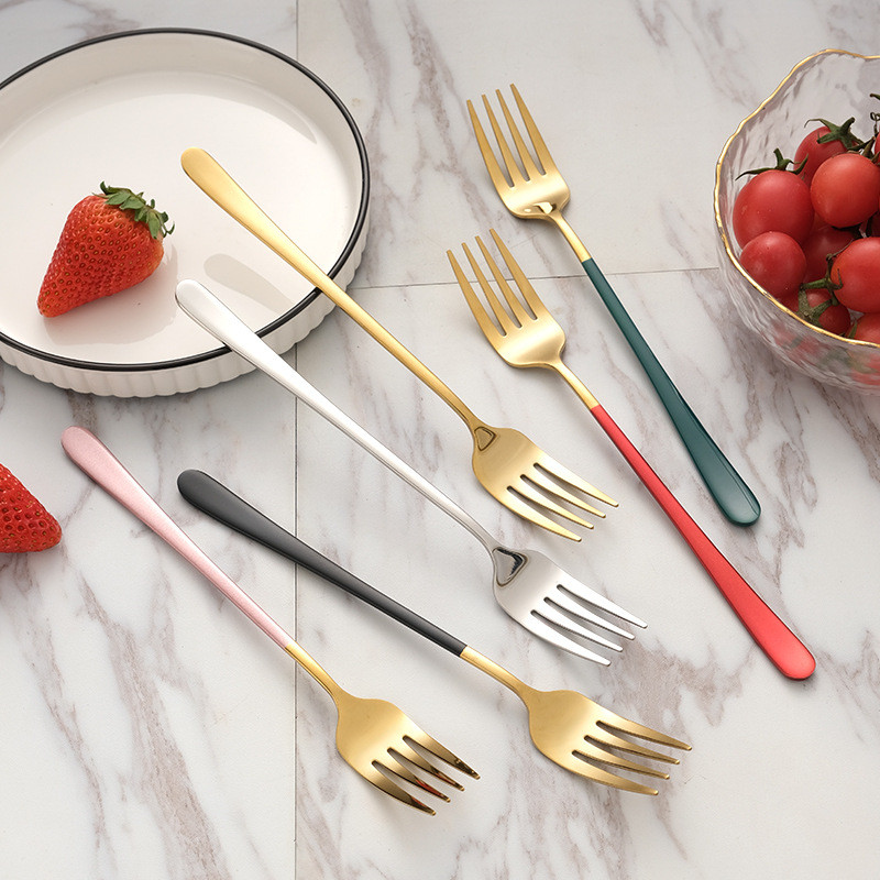 Duga ručka, stol za voće, vilice, nehrđajući čelik, kampiranje, bento posuđe, restoran, vilica za salatu, odrezak, kuhinjski pribor za jelo