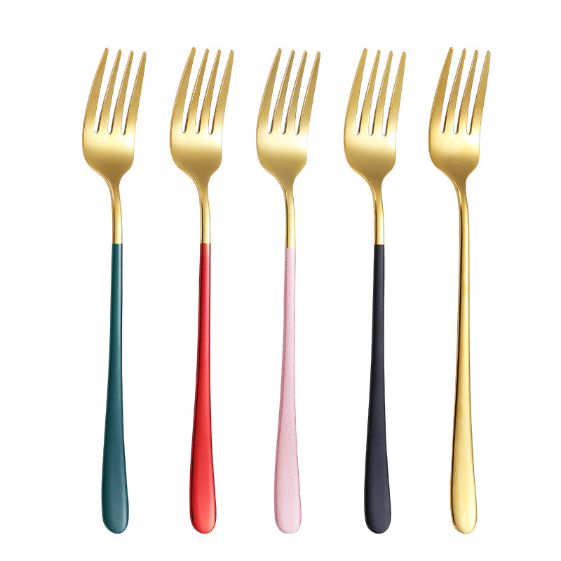 Duga ručka, stol za voće, vilice, nehrđajući čelik, kampiranje, bento posuđe, restoran, vilica za salatu, odrezak, kuhinjski pribor za jelo