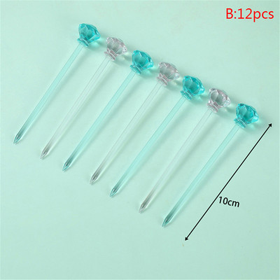 8/12 komada Kreativno dijamantno srce Vilica za voće Dječji užina Torta Desert Hrana Pijuk za voće Čačkalica Bento ručkovi Dekoracija za zabave