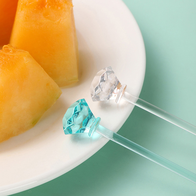 8/12 komada Kreativno dijamantno srce Vilica za voće Dječji užina Torta Desert Hrana Pijuk za voće Čačkalica Bento ručkovi Dekoracija za zabave