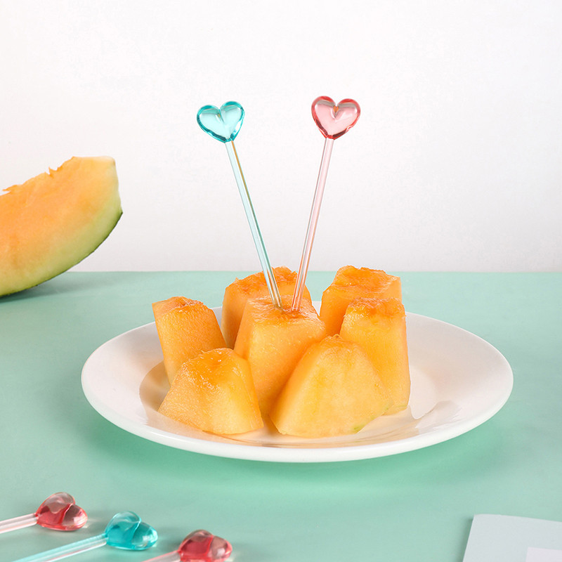 8/12 komada Kreativno dijamantno srce Vilica za voće Dječji užina Torta Desert Hrana Pijuk za voće Čačkalica Bento ručkovi Dekoracija za zabave