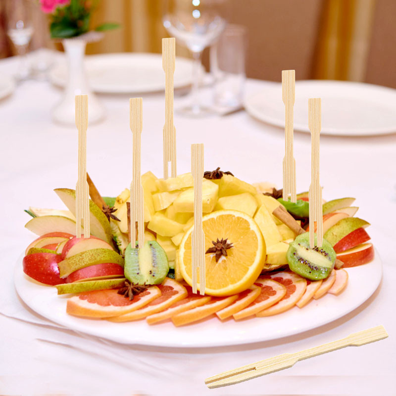 100KOM Jednokratna drvena vilica za voće Buffet desertna koktel torta Bambusova čačkalica za dom Potrepštine za dekoraciju vjenčanja i rođendana