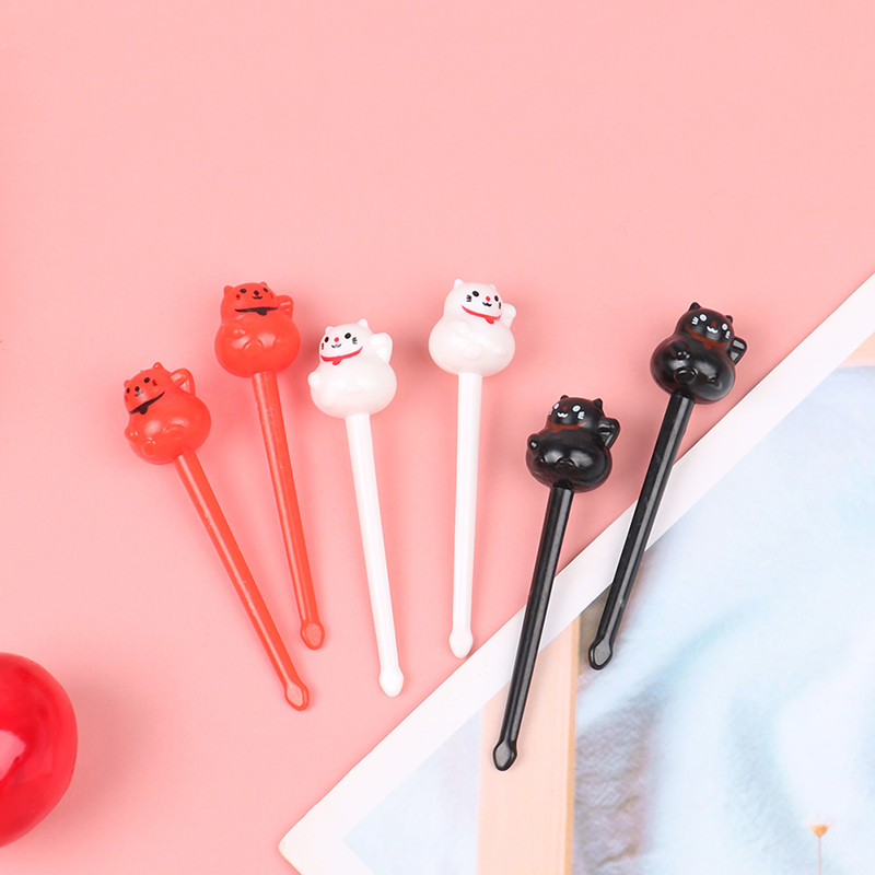 Mini šakutės Gyvūnų maisto rinkiniai vaikams Mielos vaisių šakutės Bento dėžutės dekoras Daugkartinis animacinis filmas vaikams užkandžių pyragas desertas pietums