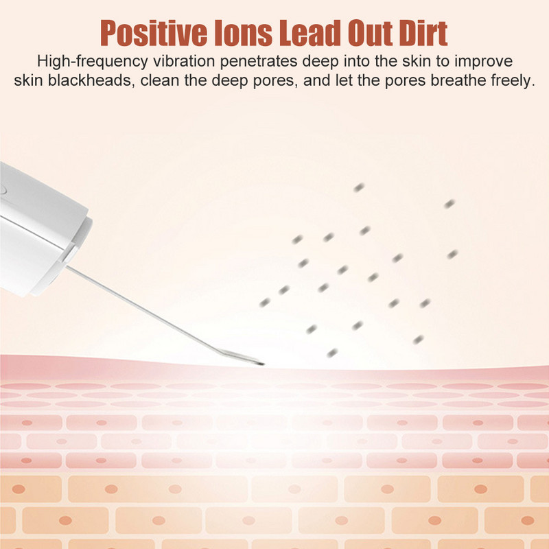 Profesionalus ultragarsinis joninis veido odos šveitiklis elektrinis šveitiklis poroms valantis inkštirų šalinimo įkraunamas grožio prietaisas