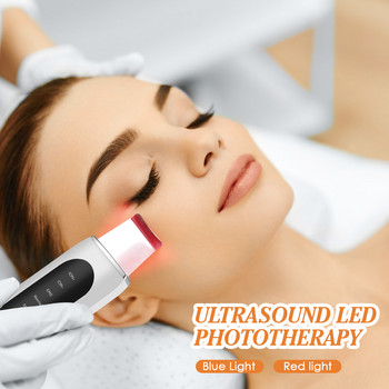 EMS Ultrasonic Skin Scrubber 5 Modes Facial Spatula Peeling Shovel Ion Acne Remover Blackhead Clean Cavitation Face Massager