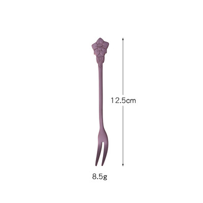 5kom kreativne vilice za voće Vilice za kolače od nehrđajućeg čelika Zlatne vilice za desert Mini vilica s dva zupca koja se koristi za torte na zabavi Pužna vilica