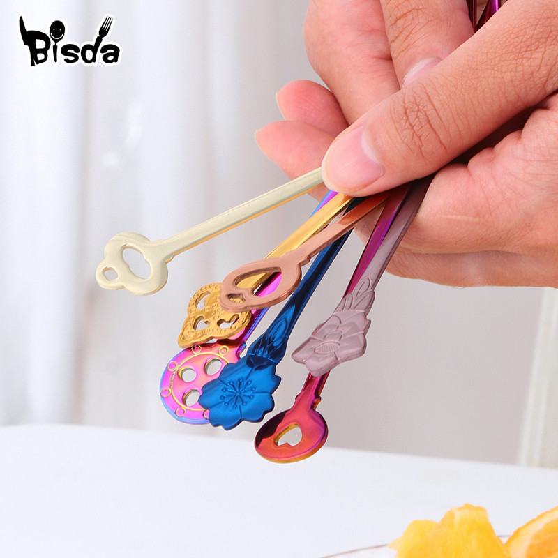 5kom kreativne vilice za voće Vilice za kolače od nehrđajućeg čelika Zlatne vilice za desert Mini vilica s dva zupca koja se koristi za torte na zabavi Pužna vilica