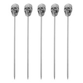 5 tk metallist puuviljakorkid dekoratiivsed kokteilikorkid pealuu kokteilikorkid metallist hambaork