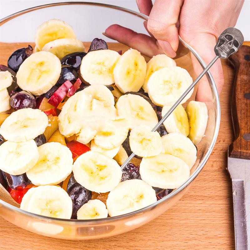 5 tk metallist puuviljakorkid dekoratiivsed kokteilikorkid pealuu kokteilikorkid metallist hambaork