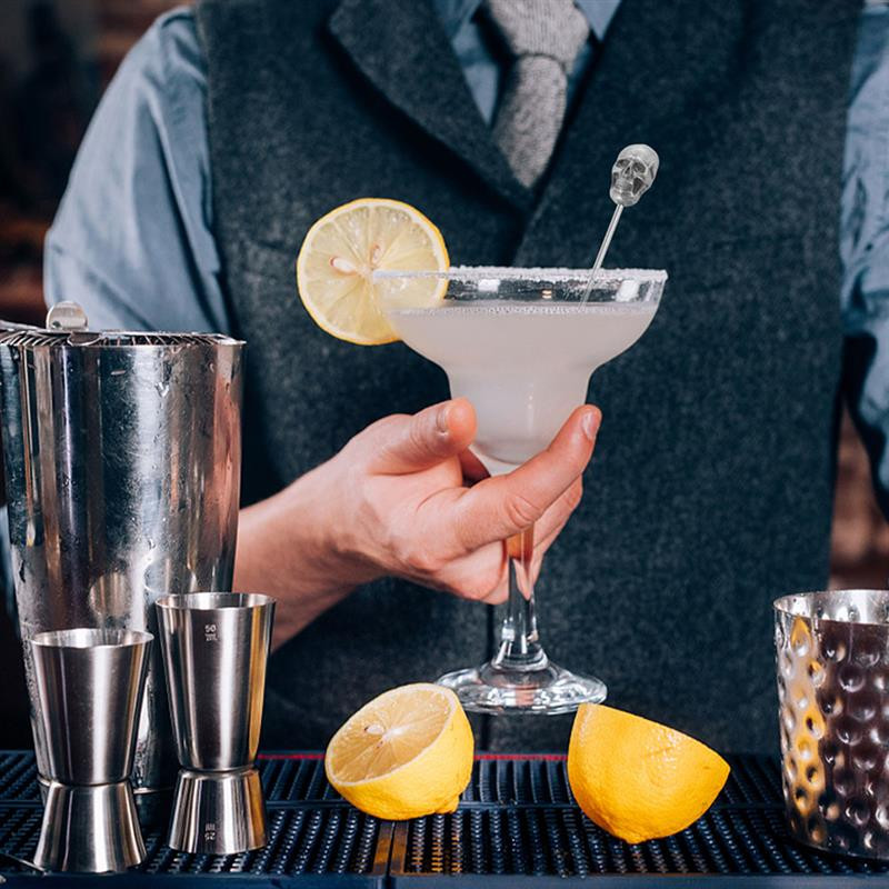 5 tk metallist puuviljakorkid dekoratiivsed kokteilikorkid pealuu kokteilikorkid metallist hambaork