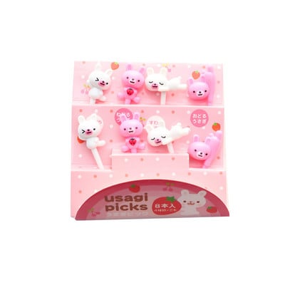 8/10 vnt Vaisių šakutė Mini animacinis filmas vaikams Užkandis Pyragas Desertas Maistas Vaisių krapštukas Dantų krapštukas Bento Pietūs Vakarėlio dekoracija