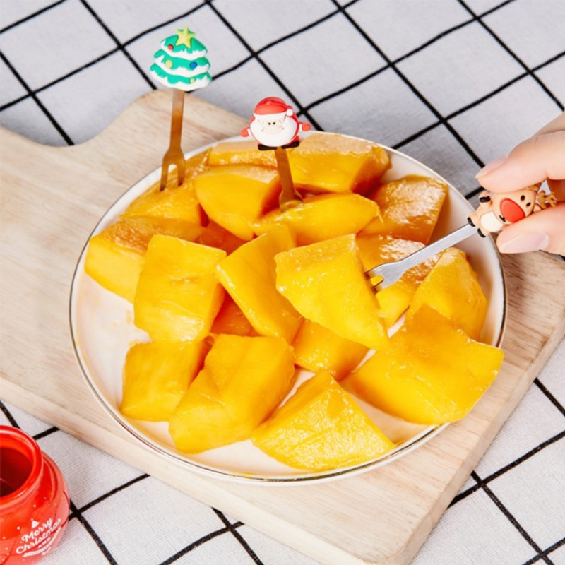 Materijal od nehrđajućeg čelika od 50 LB Vilice za voće Božićne grickalice Vilice za desert Izbor hrane Posuđe Dekoracija za zabavu Kuhinjski pribor