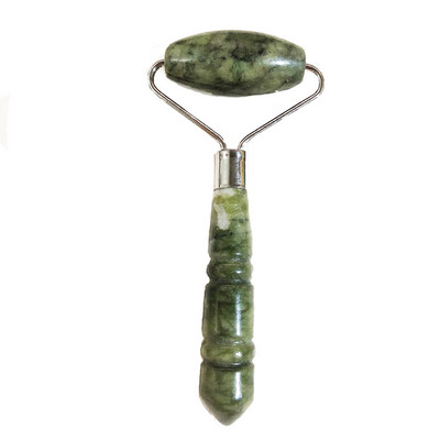 Näomassaaži rull topeltpeadega Jade rull Näo keha nahka lõdvestav salendav ilutööriist