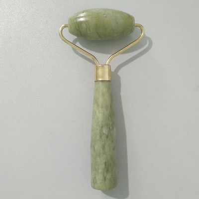 Näomassaaži rull topeltpeadega Jade rull Näo keha nahka lõdvestav salendav ilutööriist