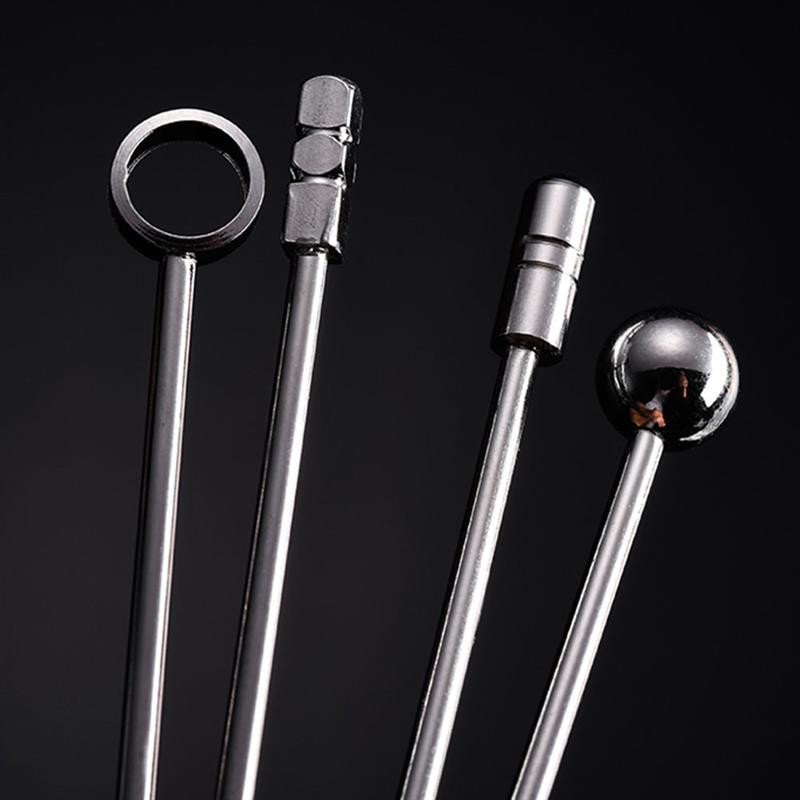 8 vnt nerūdijančio plieno kokteilių rinkiniai Praktiški vaisių rinkiniai Naudingi maišymo pagaliukai vakarėlio reikmenys namų barui