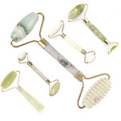 Dropship Face Massager Jade Roller Natural Facial Beauty Massage Tool Jade Roller 1PCS Face Thin Massager Relaxation Tool