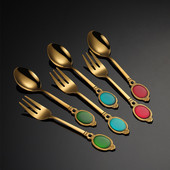 Nerūdijančio plieno šaukštas Šakutė Šaukštas Kavos Arbatos Šaukšteliai Kūrybiniai ledai Įrankiai Stalo reikmenys Virtuvės prietaisai Namų dekoras