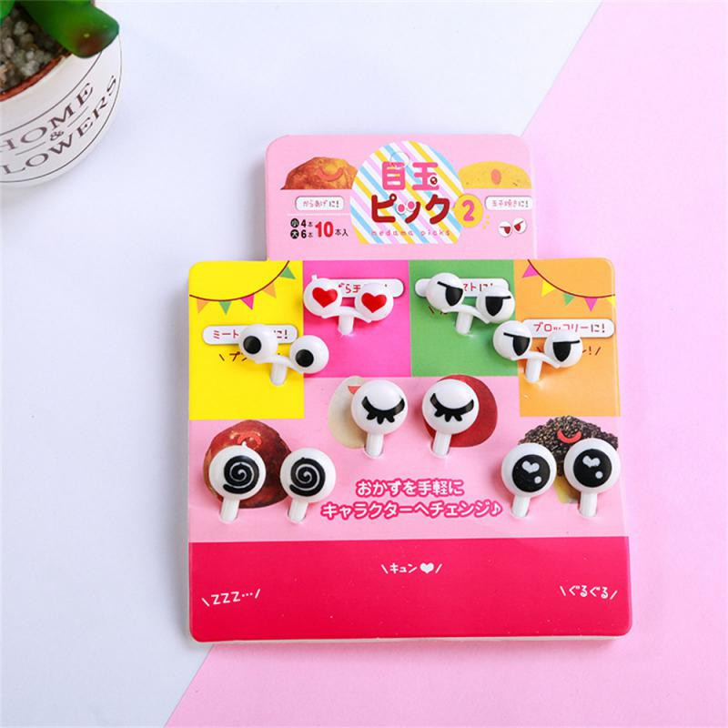 Dekoratyviniai maisto krapštukai Daugkartiniai vaikų maisto krapštukai Animacinių filmų vaisių šakutė, tinka mažų vaikų pietums Pietų dėžutės dantų krapštukų rinkinys šakutės