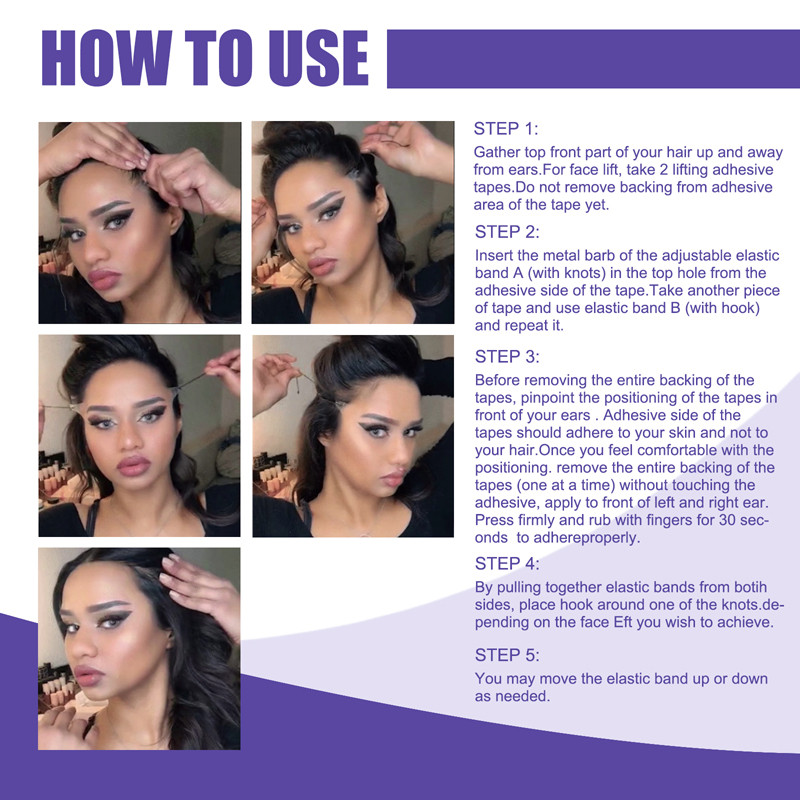 Näo Lift Tape Nähtamatu Suure elastsusega V-kujuline Lift Kleebis Plaaster Lifting Pingutage Näo Kael Lõug Silm Näonahahooldusvahend