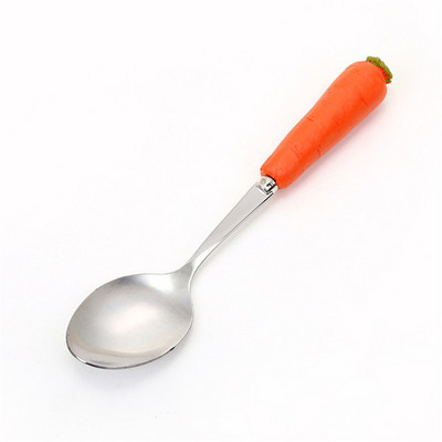 Multikas roostevabast terasest lusikakahvel Armsad laste lauanõud Porgand Küülikukujuline söögiriistade komplekt Kook Salat Magustoidukahvlid Lusikad