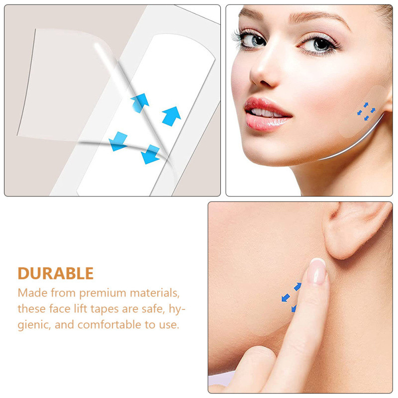 40kom/kutija Traka za podizanje lica, naljepnice, tanka dupla brada, V-oblik za opuštenu kožu, flaster protiv bora, nevidljiva traka za mršavljenje lica