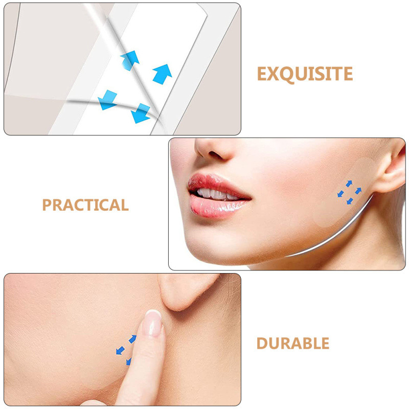 40kom/kutija Traka za podizanje lica, naljepnice, tanka dupla brada, V-oblik za opuštenu kožu, flaster protiv bora, nevidljiva traka za mršavljenje lica
