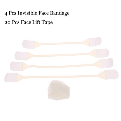Αυτοκόλλητα αόρατου προσώπου Αυτοκόλλητο λαιμού ανύψωσης ματιών αυτοκόλλητο αντιγήρανσης Ταινία αδυνατίσματος προσώπου για αφαίρεση ρυτίδων Αυτοκόλλητο ταινία ανόρθωσης προσώπου