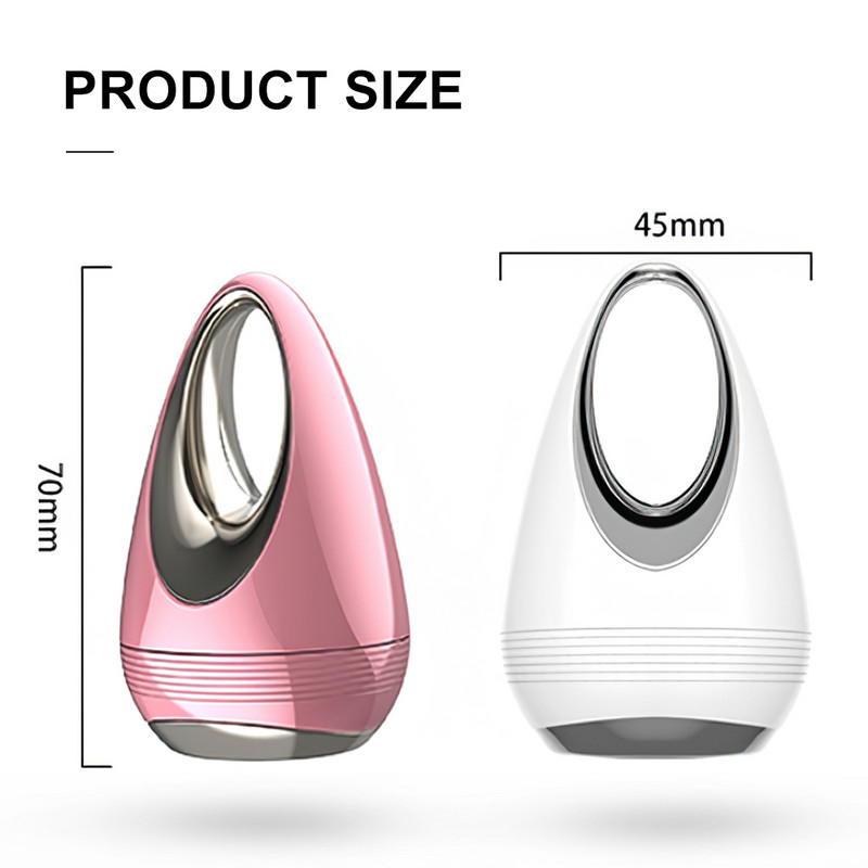 Veido odos priežiūros prietaisas Veido masažuoklis plaktukas Ultragarsinė krioterapija veido vibracija raudonos šviesos jonų grožio priemonė