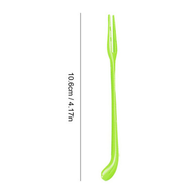 30 komada Vilica za voće Izdržljiva torta u crtanom obliku, desert, hrana, čačkalica protiv klizanja, 2 zuba, užina, predjelo, izbor voća za kuhinju