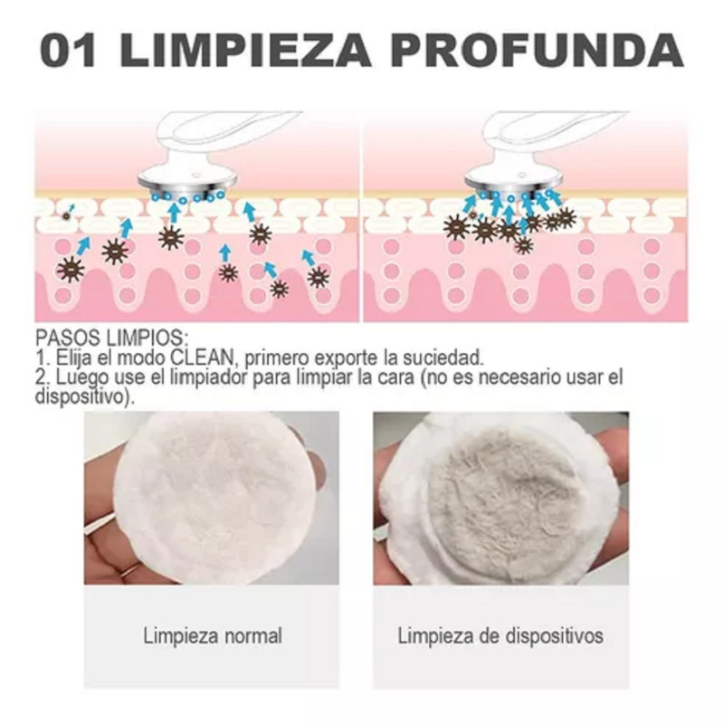 Näo ilumassaaži iontoforeesi instrument 7 režiimi EMS kõrgsageduslik vibratsioonimassaaž pinguldab nahka ja leevendab vananemist