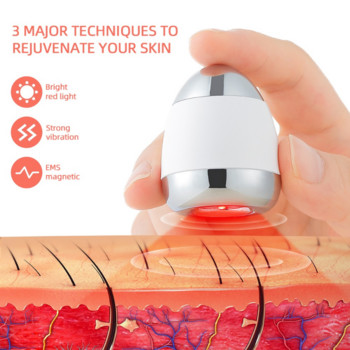 Нов инструмент за повдигане на кожата на лицето Инфрачервен фотон Ревитализиращ инструмент EMS Вибрационен масажор против бръчки Йонна есенция Вносител