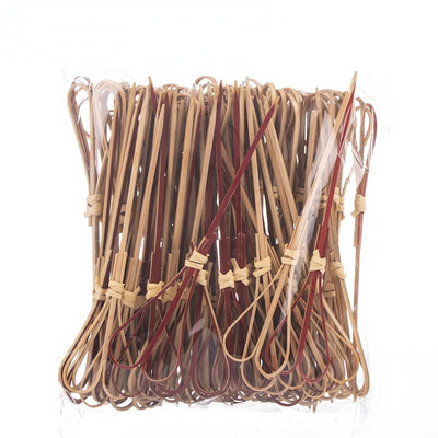 100 tk 12 cm lõigatud kujuga nöör fancy Loov bambusmärk puu vardas kokteilikahvel puu puu isuäratav hambaork puuvili