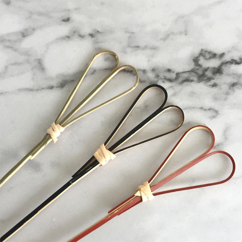 100 tk 12 cm lõigatud kujuga nöör fancy Loov bambusmärk puu vardas kokteilikahvel puu puu isuäratav hambaork puuvili