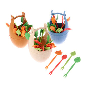 10 τμχ Cartoon Kids Fruit Fork Cake Resin Cake Fruit Toothpick Bento Lunch Αξεσουάρ επιδόρπιο Διακόσμηση πάρτι Πολύχρωμο πιρούνι σαλάτας