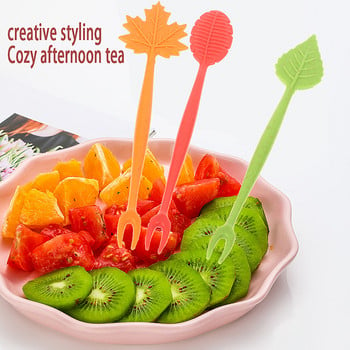 10 τμχ Cartoon Kids Fruit Fork Cake Resin Cake Fruit Toothpick Bento Lunch Αξεσουάρ επιδόρπιο Διακόσμηση πάρτι Πολύχρωμο πιρούνι σαλάτας