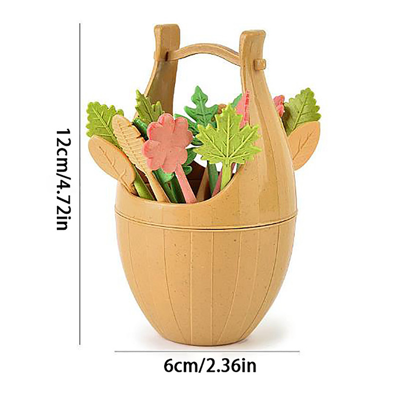 10 vnt Animacinių filmų vaikams vaisių šakutė dervos pyragas vaisių dantų krapštukas Bento pietūs Desertas Priedai Vakarėlio dekoras Spalvinga salotų šakutė