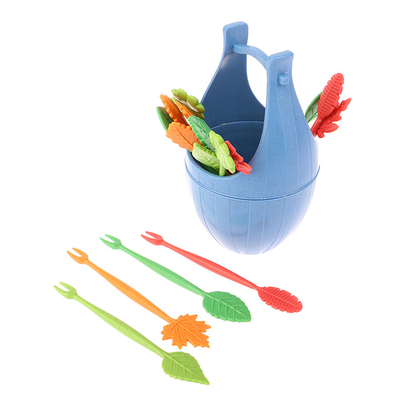 10 vnt Animacinių filmų vaikams vaisių šakutė dervos pyragas vaisių dantų krapštukas Bento pietūs Desertas Priedai Vakarėlio dekoras Spalvinga salotų šakutė