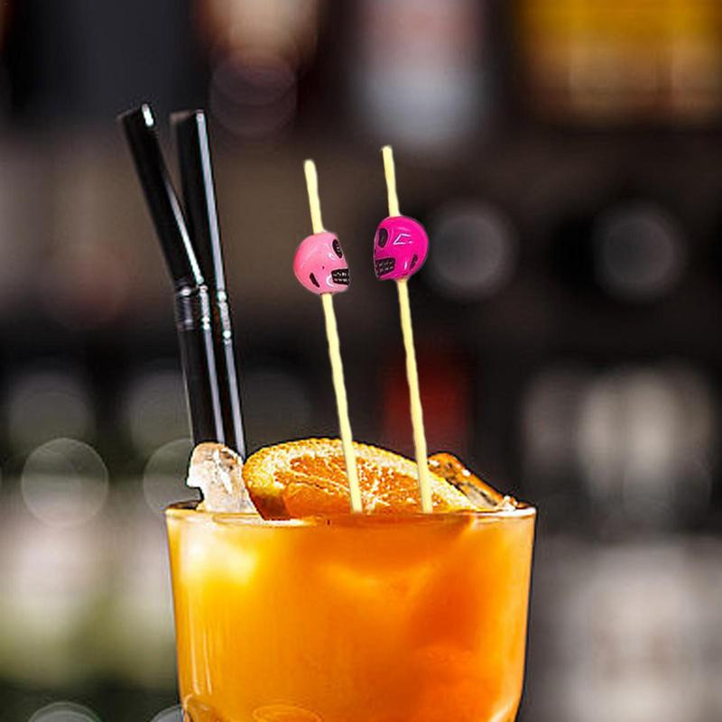 Bambukiniai dantų krapštukai kokteilių maistui vaisių pagaliukai Nešiojami dantų krapštukai vakarėliams Kokteilių vaisių iešmeliai Dekoratyviniai kokteilių rinktukai