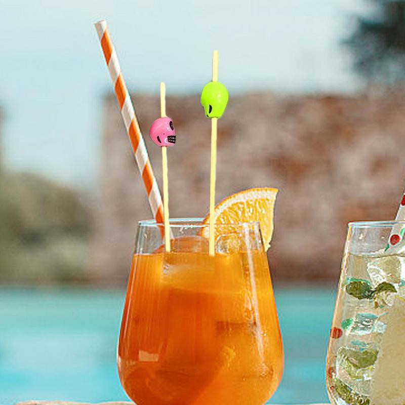 Bambukiniai dantų krapštukai kokteilių maistui vaisių pagaliukai Nešiojami dantų krapštukai vakarėliams Kokteilių vaisių iešmeliai Dekoratyviniai kokteilių rinktukai