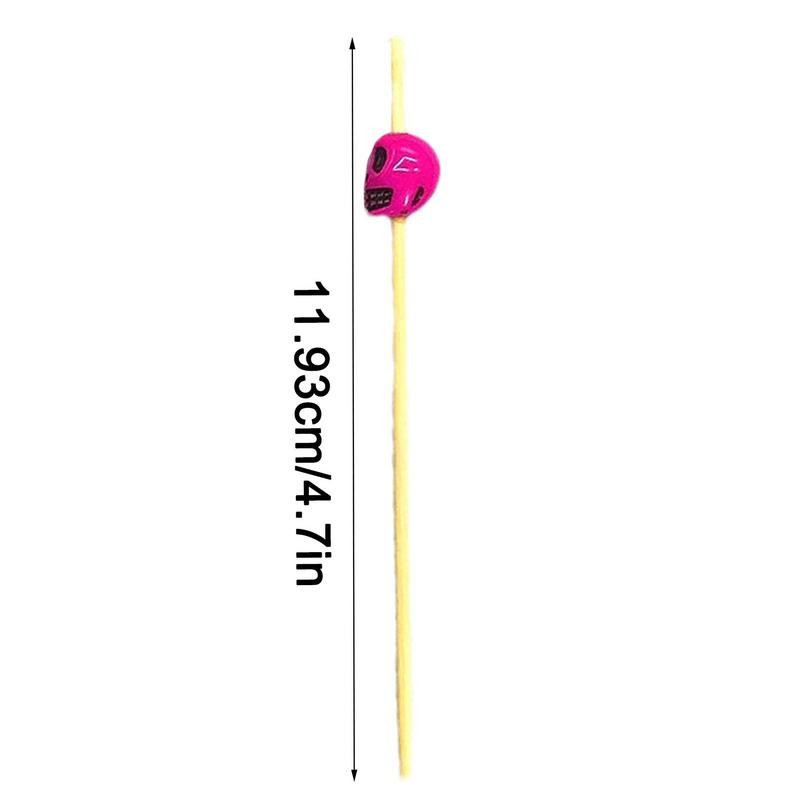 Bambukiniai dantų krapštukai kokteilių maistui vaisių pagaliukai Nešiojami dantų krapštukai vakarėliams Kokteilių vaisių iešmeliai Dekoratyviniai kokteilių rinktukai