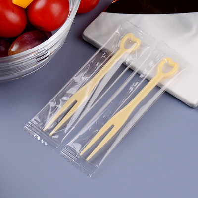 200 kom 9 cm šuplje srce Plastični izbor voća Buffet Cupcake Voćna vilica Party Desert Štapić za salatu Koktel ražanj za dekoraciju vjenčanja